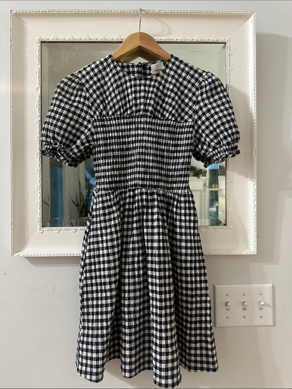 Maeve by Anthropologie Puff Sleeve Gingham mini dress - Picture 3 of 10